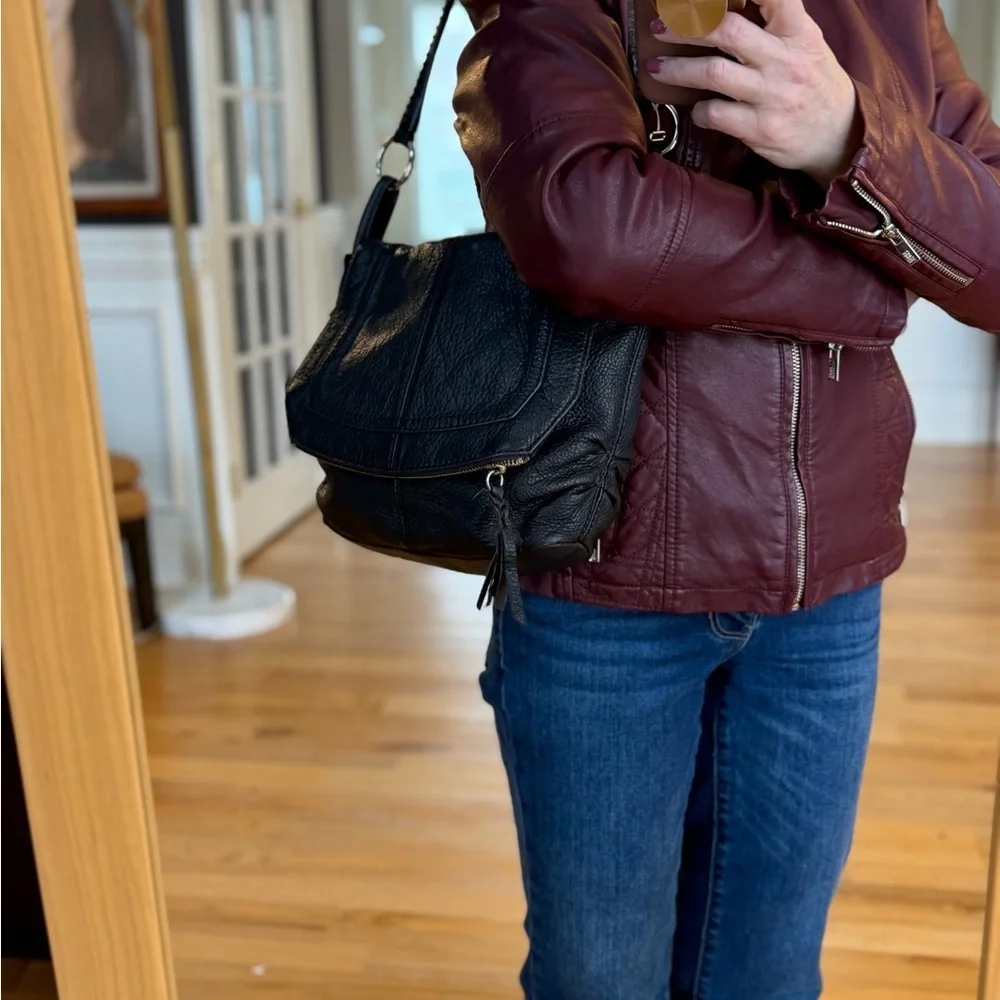 The Sak 2010’s “Deena Flap” Shoulder bag in chocolate brown